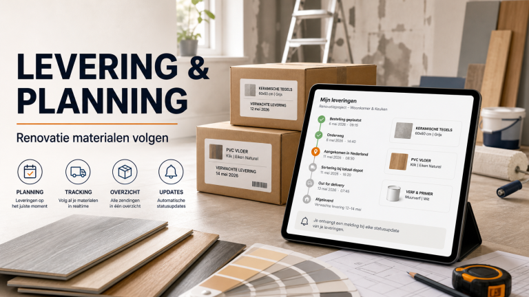Renovatie-afspraken en materiaalzendingen volgen: minder WISMO bij vloeren en wandprojecten